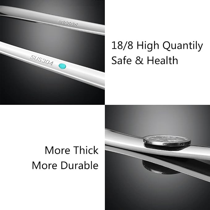 Metal Soup Ladle,18/8 Stainless Steel Ladle Spoon And Strainer Scoop Set Of 2 With Holes,Cooking Utensil For Kitchen