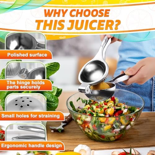Metal Lemon Squeezer and Lime Squeezer, Handheld Citrus Juicer