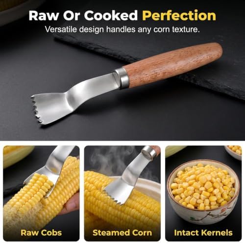 2026 New Corn Peeler,Corn Cob Stripper Tool Stainless Steel Corn Peeler for Corn on the Cob Multifunctional Kitchen Gadget Corn On Cob Remover Cutter Tool (C)