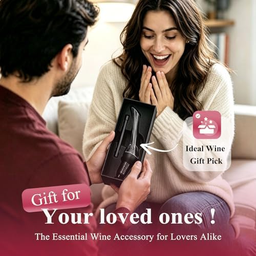 Wine Aerator Pourer, Wine Air Aerator, Easy to Use for Enhanced Bouquet Rich Flavor, Wine Aerator Pourer Spout with Gift Box Included
