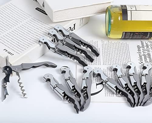 RECUTMS 12 Pack Wine Opener,Waiter Corkscrew Wine Key for Servers（Gray）