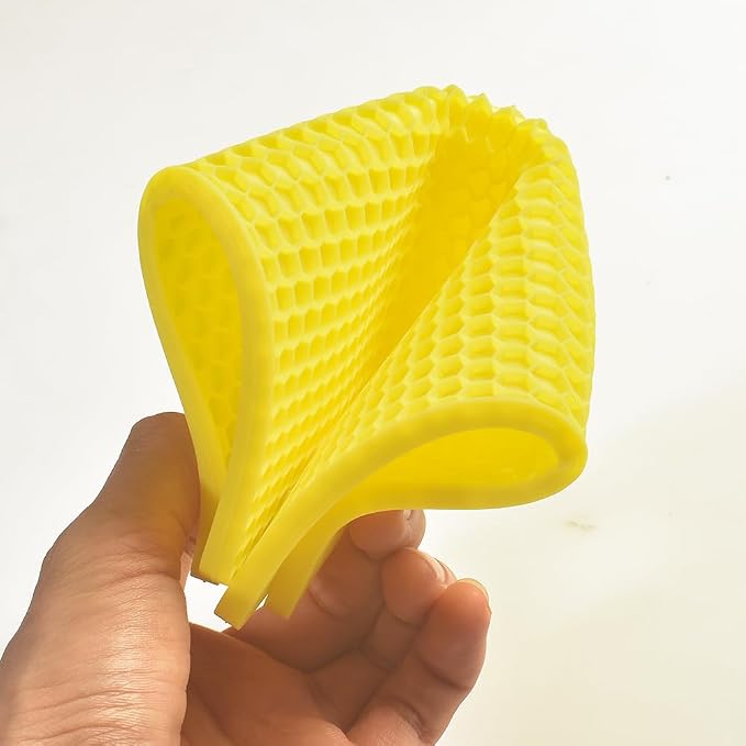 homEdge Silicone Square Trivets Mat, 6 Packs Multipurpose Non Slip Heat Resistant Pot Holder-Yellow
