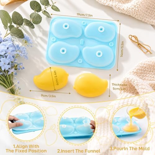 Mango Silicone Mold Mango Shape Cake Mold 3d Fruit Silicone Mold Mango Chocolate Molds for Baking Pastry Chocolate Candy Pudding Ice Cream Dessert Jelly Candle Soap Cake Cupcake Fondant Mould