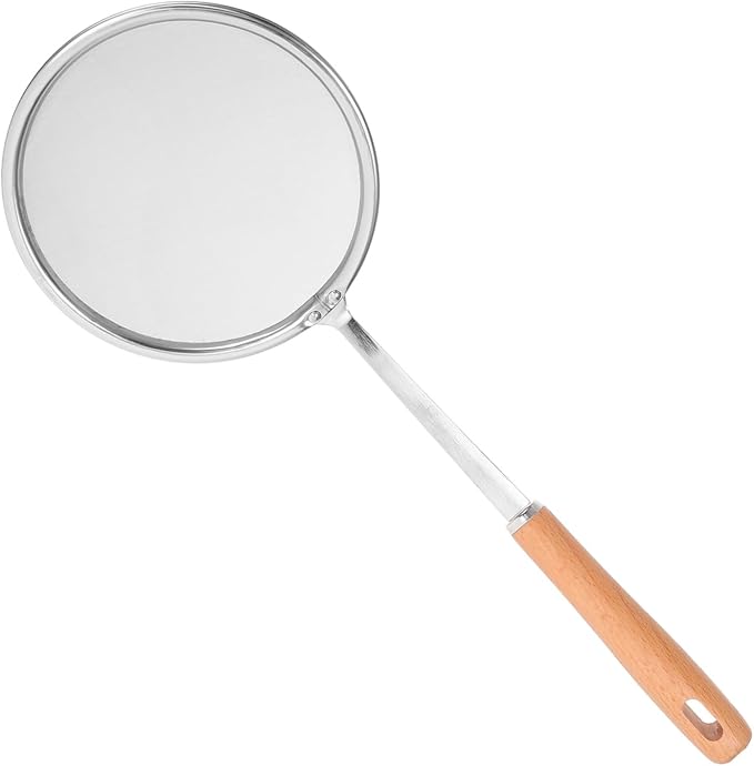 PRETYZOOM Kitchen Colander Ladle Hand Strainer Slotted Spoon Stainless Steel Oil Filter Spoon Cooking Strainer