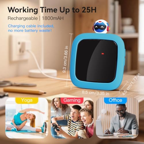 Yunbaoit Digital Visual Timer for Kids, 99-Minute Countdown, Rechargeable