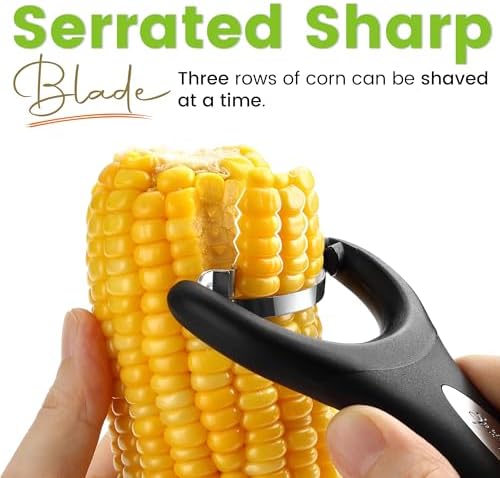 Spring Chef Stainless Steel Corn Peeler, Corn on the Cob Stripper Tool, 2Pk