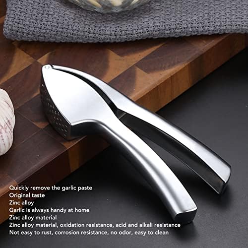High Effective Garlic Press, Manual Garlic Press, Kitchen Garlic Masher | Zinc Alloy Garlic Puree Squeezer | Garlic Mincer Tool | Easy - Peeling Device & Brush