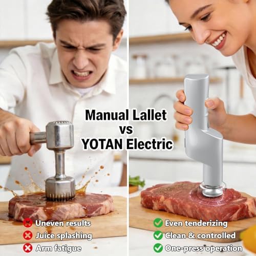 YOTAN Electric Meat Tenderizer for Steak, 3 Speed Powerful Motor