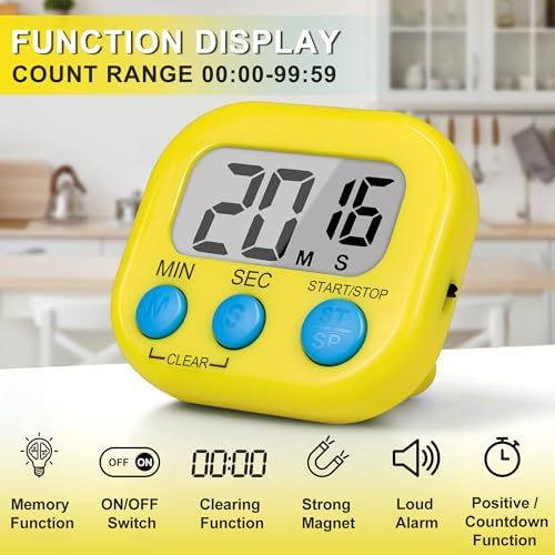 ZILLEEN Classroom Timer for Kids Teachers 2 Pack Digital Timers Blue Ye