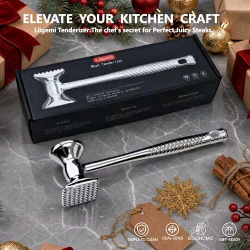 Meat Tenderizer Hammer - Premium 13.8oz Heavy Duty Aluminum Meat Mallet