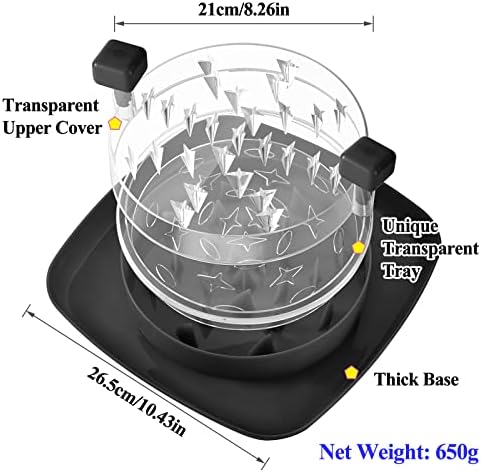 Chicken Shredder，Meat Grinder Alternative to Bear Claws Meat Shredder，Upgraded Non-Slip Larger Sharper Shark Fin Patent Design，Suitable for Pulled Pork, Beef and Chicken-Dishwasher Safe (Black)