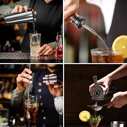 Cocktail Shaker,Cocktail Shaker Set 6 Pcs,27OZ Drink Shaker