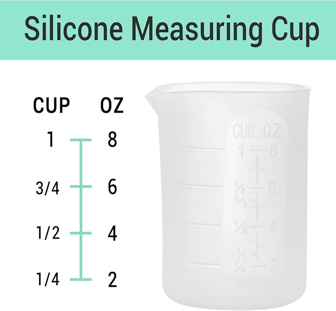 Gartful 250ml & 100ml Silicone Measuring Cups, Silicone Mixing Cups for Epoxy, Resin Arts, Glue, Jewelry Casting Molds, Acrylic Paint Pouring, Cup Making, Waxing, Crafts, Nonstick Reusable, Set of 6