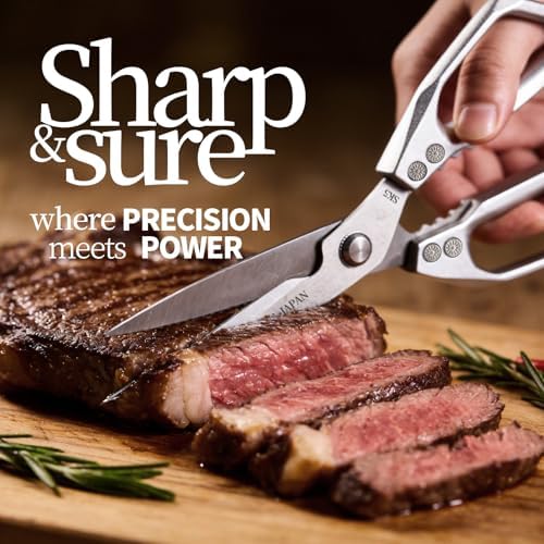 Kitchen Scissors, Heavy Duty Kitchen Shears All Purpose, Kitchen Shear for Food Meat Cutting Scissor, Chicken Scissors, Food Shears Gifts for Men Women