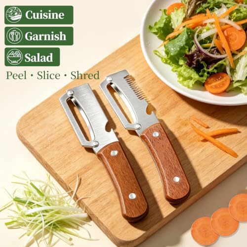 2 PCS Multifunctional Vegetable Peeler for Kitchen, 4-in-1 Peeler Shredder