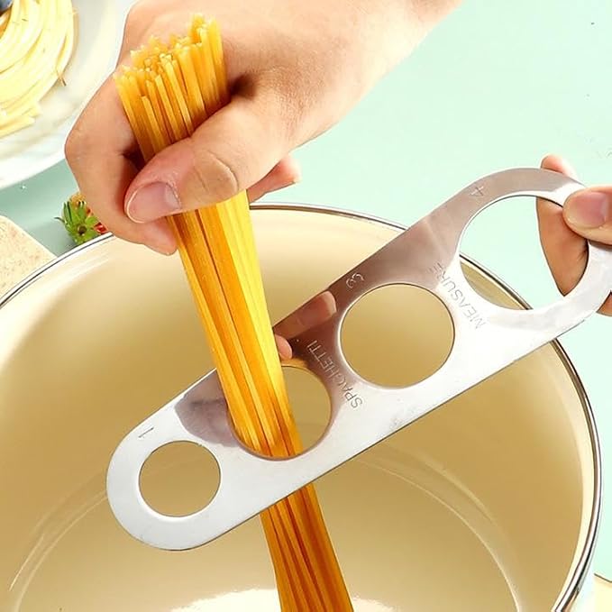 Stainless Steel Spaghetti Server Set 9" Spaghetti Pasta Tong Pasta Spoon Server Fork Measuring Tool Set