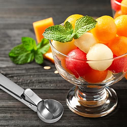 2 Pcs Stainless Steel Ice Cream Scoop, Heavy Duty Ice Cream Scooper with Trigger Metal Icecream Scoop Spoon for Fruit Scoop, Sundaes, Sorbet, Icecream (Silver) (Pack of 2)