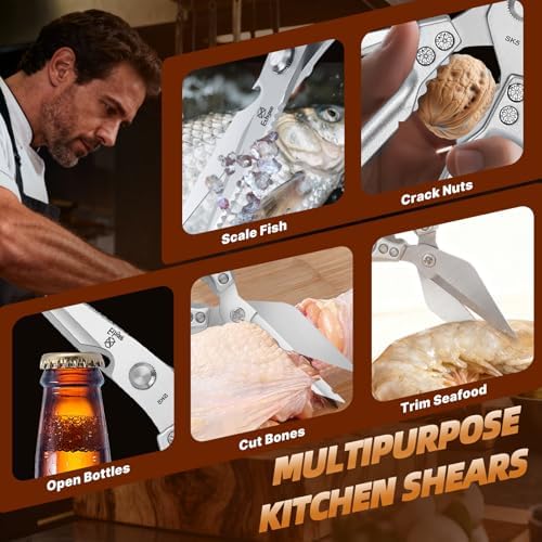 Kitchen Shears Set – Ultra Sharp Meat Scissors Dishwasher Safe
