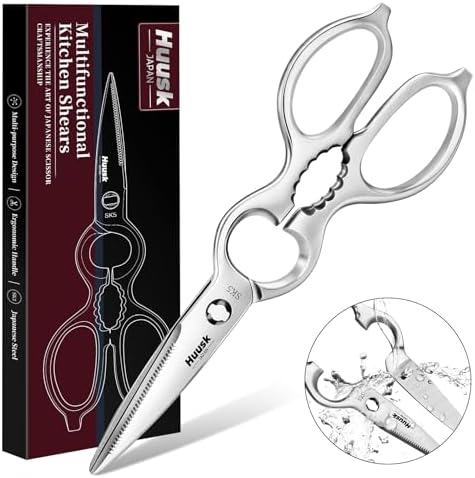 Huusk Kitchen Scissors All Purpose -Silver Kitchen Shears
