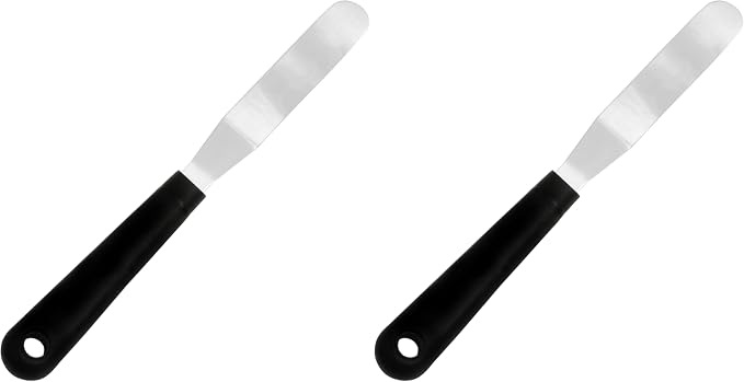Fat Daddio's SPAT-4OS Stainless Steel Offset Spatula, 4 inch (Pack of 2)