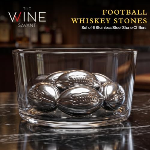 Football Whiskey Stones, Superbowl Chillers, Whiskey Rocks, Gifts for Men