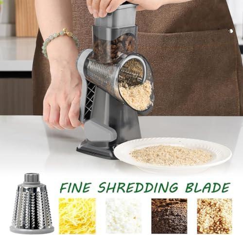 Dachenus Cheese Grater Rotary Cheese Grater,Versatile Cheese Shredder