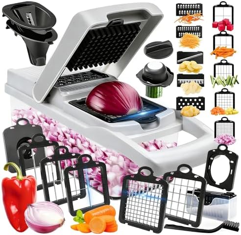 Multi 23-in-1 Pro Vegetable Chopper & Mandoline Slicer, 10 Blade-in-1