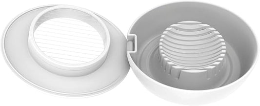 Fiskars Egg Slicer, Synthetic Material/Stainless Steel, 13.3 x 12 x 4.2 cm, Functional Form, White, 1016126