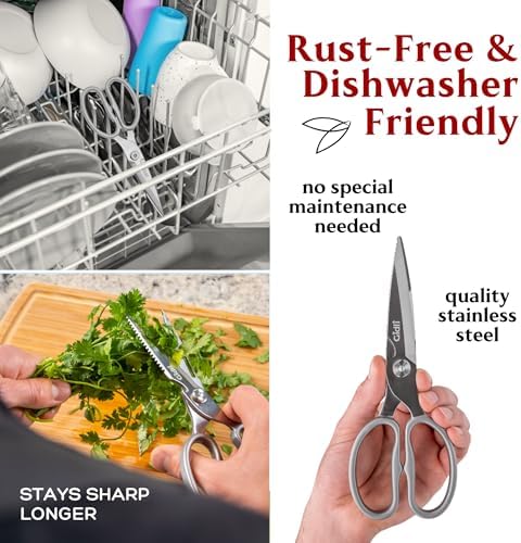 Premium Kitchen Scissors All Stainless Steel – Lifetime Replace. Warranty*