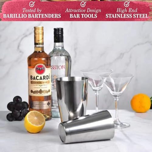 Boston Cocktail Shaker Set, Professional Bar Shaker Set Bartender Kit, Stainless Steel Martini Shaker with Weighted 28oz Unweighted 18oz Drink Mixer Tins Bartending Tools for Bartender