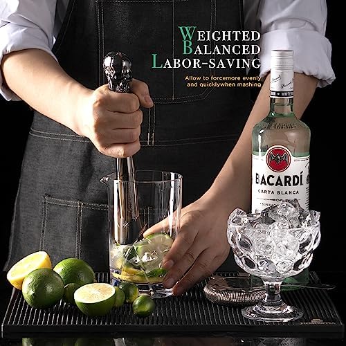 Homestia 4 Pcs Muddler for Cocktail, Bar Tools Set, Halloween Skull Decor