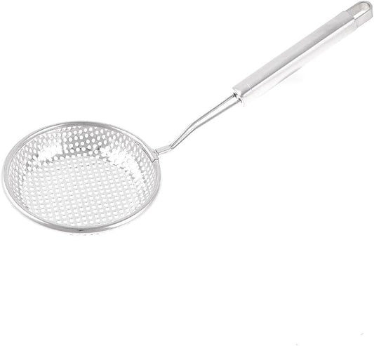 uxcell Stainless Steel Perforated Ladle Skimmer 13 Inch Long Silver Tone