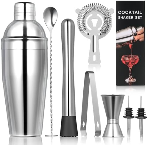 FrutPunch Cocktail Shaker Set, 8-piece Bar Set, Practical Bartender Kit
