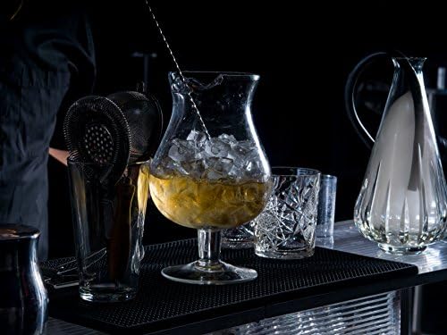 18" Cocktail Mixing Glass Bar Spoon - Long Handle Stainless Steel Drink Pitcher Mixer to Chill and Mix Stirred Drinks - 1 Spoon
