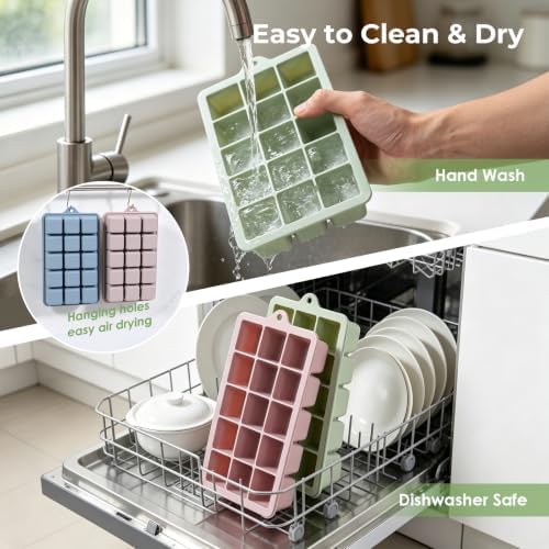 Silicone Ice Cube Trays With Lid