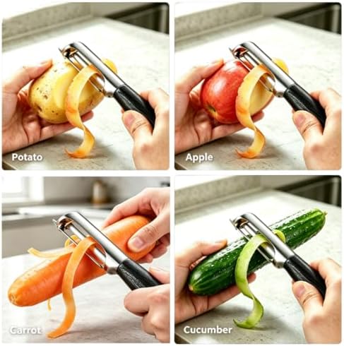 Wood Handle Stainless Steel Vegetable Peeler for Potato Fruit