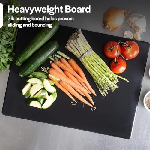 Thick Black Cutting Board 24x18 Extra Large 1" HDPP Plastic for Restaurants and Professional Kitchens, NSF Stamped - 13 lb