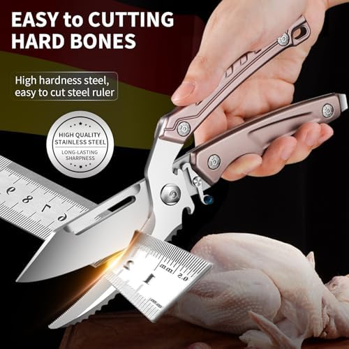 Tingling Heavy Duty Poultry Shears, Kitchen Scissors for Chicken Turkey