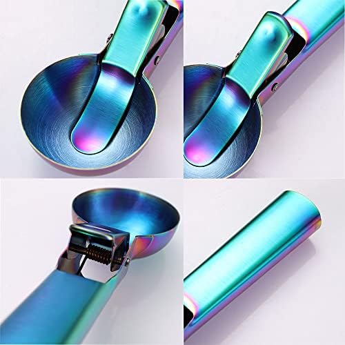 Ice Cream Scooper Stainless Steel, Cookie Scoopwith Trigger Heavy Duty Metal Icecream Scoop,Cookie Scoop Large Size Perfect For Frozen Yogurt, Gelatos, Sundaes (E-Rose Gold)