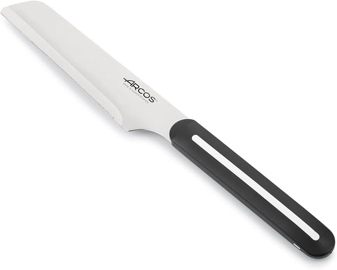Arcos Chef Knife 6 Inch Stainless Steel. Table Knife for Peeling Fruits and Vegetables. Ergonomic Polypropylene Handle. Suitable for all types of food. Series B-Line. Color Black and White.