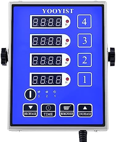 Commercial Kitchen Timer 4 Channel Digital Loud Alarm Cook Timer