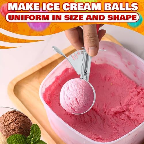 Ice Cream Scoop with Trigger Release, Cookie Scoop for Baking, #24