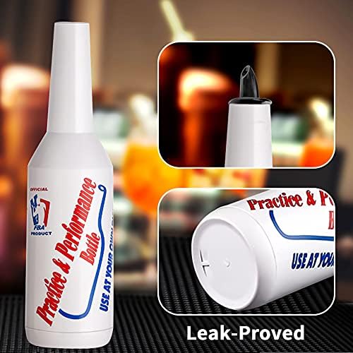 Flair Bottle Bartender Kit 5pcs 2 Flair Bottle, 1 Boston Shaker, Practice & Performance (5pcs Set)