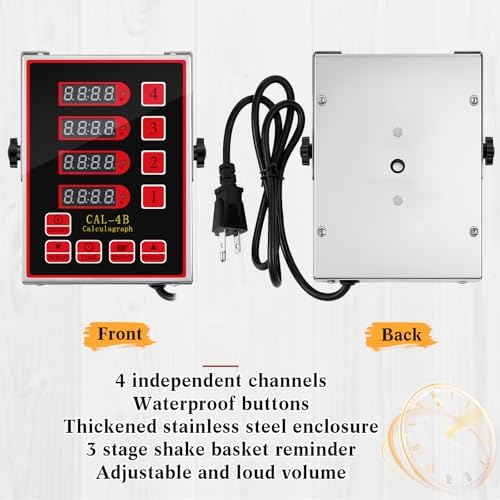 Relaxweex 1 Pack Commercial Digital Kitchen Timer for Cooking, 4 Channel