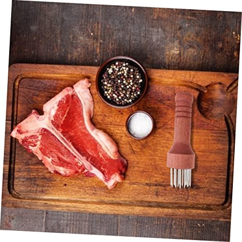 Zerodeko 2pcs Stainless Steel Needle Meat Tenderizer Handle for for Beef Chicken and Pork Tenderizing Restaurants