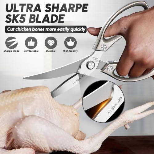 SSGP Heavy Duty Kitchen Shears Set - All Purpose Meat Scissors for Food
