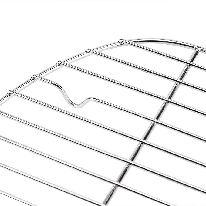 Oval roasting rack,Heavy-Duty Stainless Steel wire rack for roasting pan use,Great for Cooking,Dishwasher Safe & Non-Toxic (12.4inch*8.5inch)