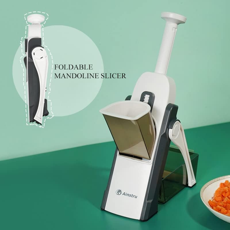 Vegetable Chopper Mandoline Slicer Adjustable Vegetable Cutter Safe Multi-purpose Food Vegetable Slicer for Kitchen (Gray)
