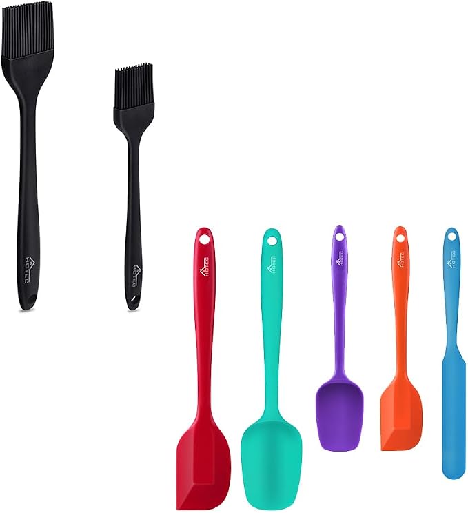 HOTEC Heat Resistant Silicone Basting Pastry Brushes BPA Free, Dishwasher safe, Easy to clean