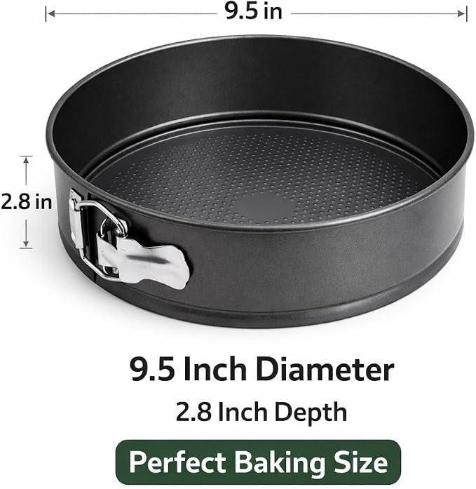 Wee's Beyond Non-Stick Springform Pan 9.5 Inch Cheesecake Pan for Baking – Easy Release Spring Form Pan with Removable Bottom – Durable Cake Pan for Cheesecake, Tortes & Desserts – Easy Clean Bakeware